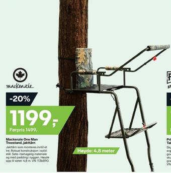 XXL Sport Mackenzie one man treestand, jakttårn tilbud