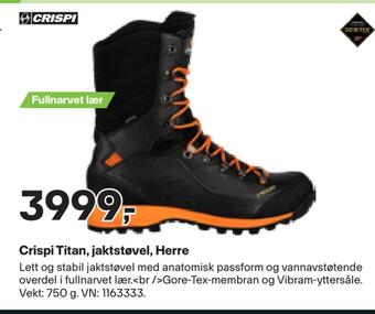 XXL Sport Crispi titan, jaktstøvel, herre tilbud
