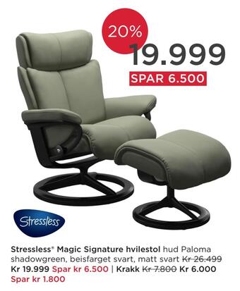 Møbelringen Stressless® magic signature hvilestol tilbud