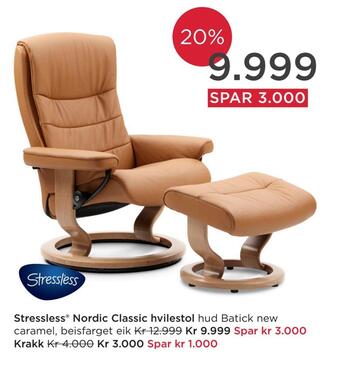 Møbelringen Stressless® nordic classic hvilestol tilbud