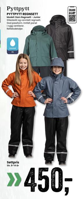 Sport Outlet Pyttpytt regnsett tilbud