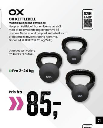 Sport Outlet Ox kettlebell tilbud