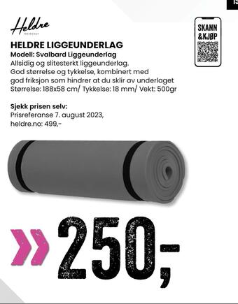 Sport Outlet Heldre liggeunderlag tilbud