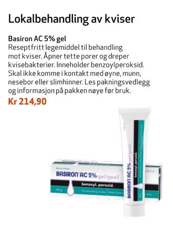 Apotek 1 Basiron ac 5% gel tilbud