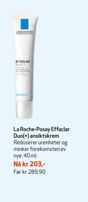 Apotek 1 La roche-posay effaclar duo(+) ansiktskrem tilbud