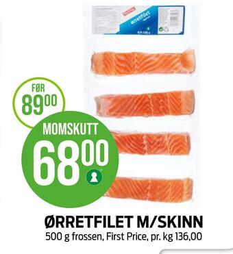 Kiwi Ørretfilet m/skinn tilbud