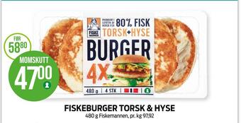 Kiwi Fiskeburger torsk & hyse tilbud