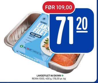 Rema 1000 Laksefilet m/skinn tilbud