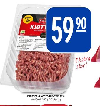 Rema 1000 Kjøttdeig av storfe/svin 20% tilbud
