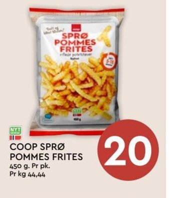 Coop Mega COOP SPRØ POMMES FRITES 450 g. tilbud