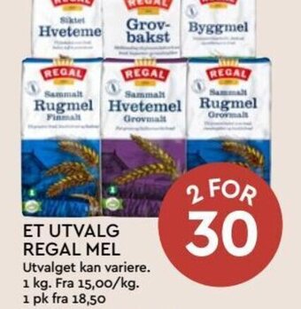 Coop Mega ET UTVALG REGAL MEL Utvalget kan variere. tilbud