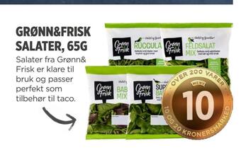Meny Grønn&frisk salater, 65g tilbud
