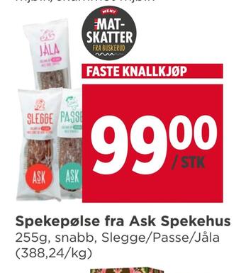 Spekepølse fra ask spekehus