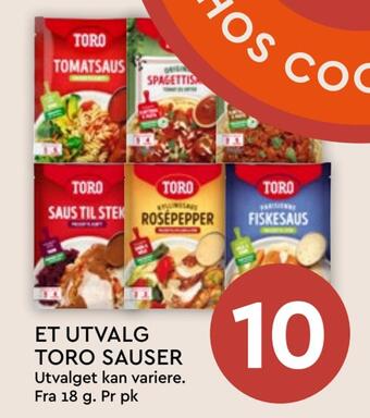 Coop Mega Et utvalg toro sauser tilbud