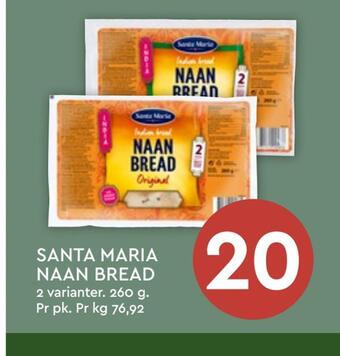 Coop Mega Santa maria naan bread tilbud