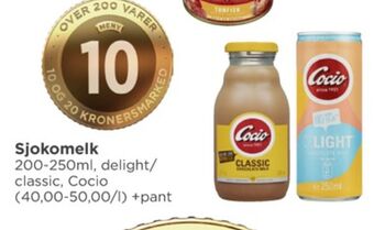 Meny Cocio sjokolademelk tilbud