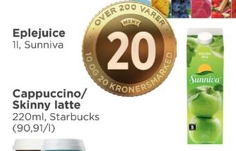 Meny Sunniva juice tilbud