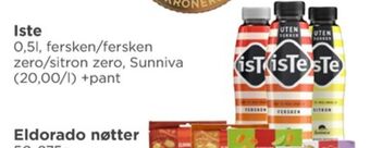 Meny Sunniva iste tilbud