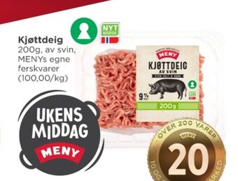 Meny Meny kjøttdeig tilbud