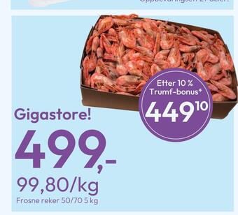 Gigaboks Frosne reker 50/70 tilbud