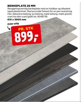 jem & fix Benkeplate 28 mm tilbud