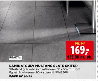 jem & fix Laminatgulv mustang slate skifer tilbud