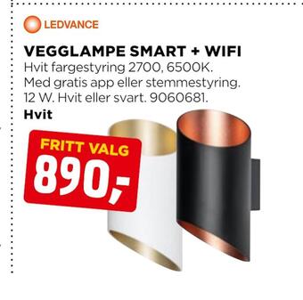 jem & fix Vegglampe smart + wifi tilbud