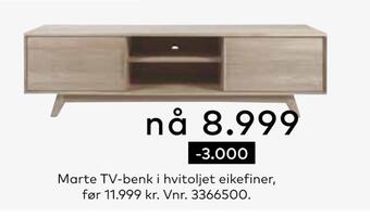 Skeidar Marte tv-benk tilbud