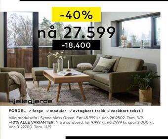 Skeidar Villa modulsofa tilbud