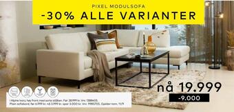 Skeidar Pixel modulsofa tilbud