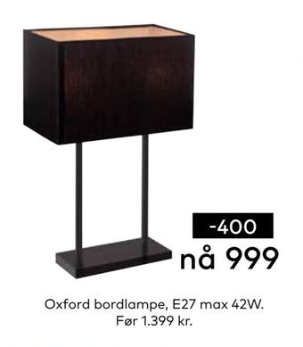 Skeidar Oxford bordlampe tilbud