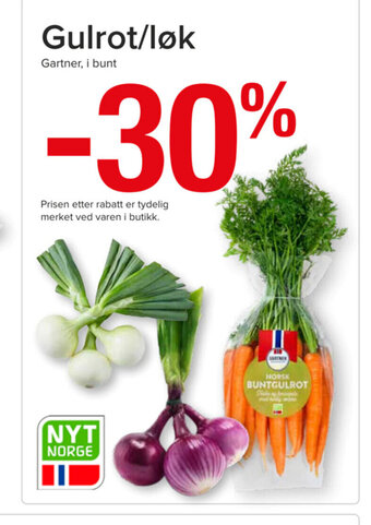 Spar Gulrot/løk tilbud