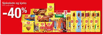 Spar Sjokolade og kjeks tilbud