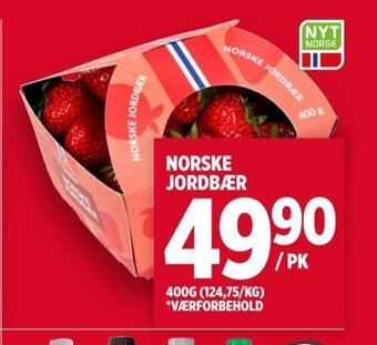 Meny NORSKE JORDBÆR tilbud