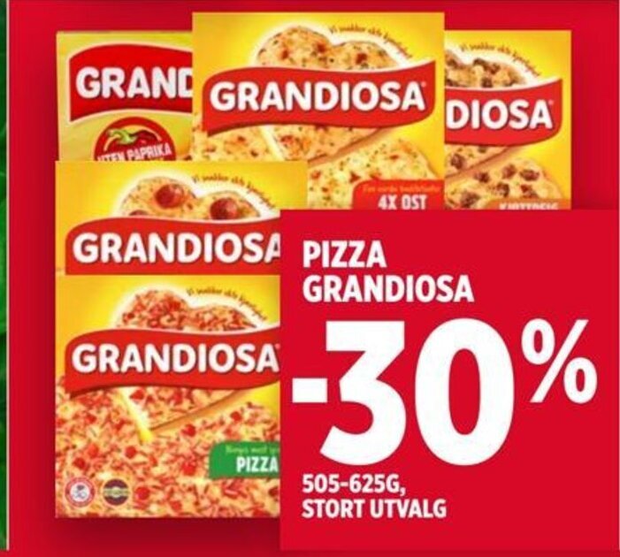 PIZZA GRANDIOSA tilbud hos Meny