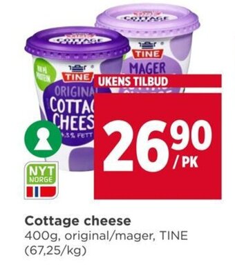 Meny Cottage cheese 400 g. tilbud