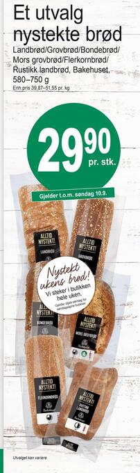 Joker Et utvalg nystekte brød tilbud