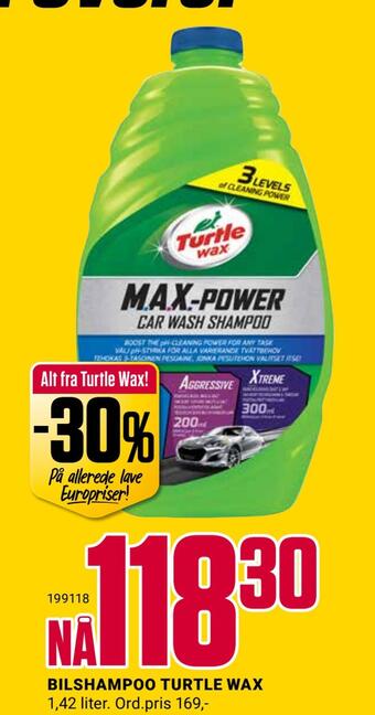 Europris Bilshampoo turtle wax tilbud