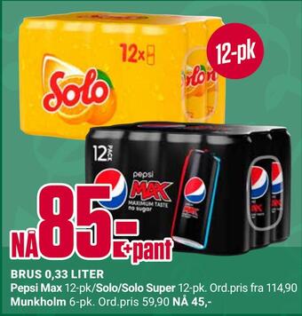 Europris Brus 0,33 liter tilbud