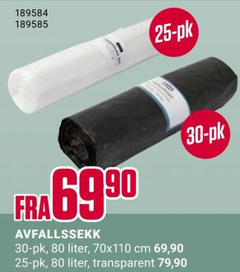 Europris Avfallssekk tilbud