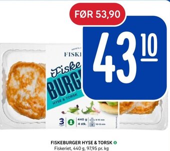 Rema 1000 FISKEBURGER HYSE & TORSK tilbud