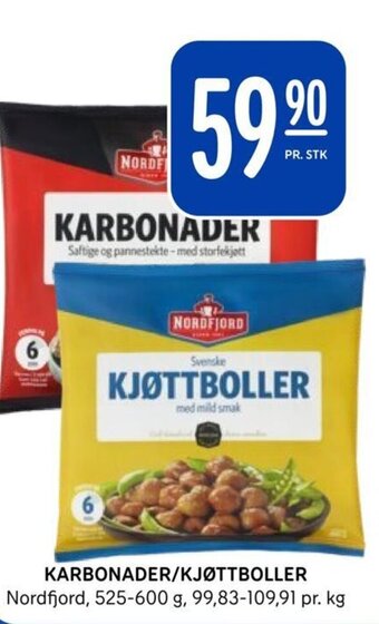 Rema 1000 KARBONADER/KJØTTBOLLER tilbud
