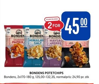 Rema 1000 BONDENS POTETCHIPS tilbud