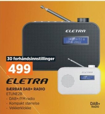 POWER BÆRBAR DAB+ RADIO ETUNE2B tilbud