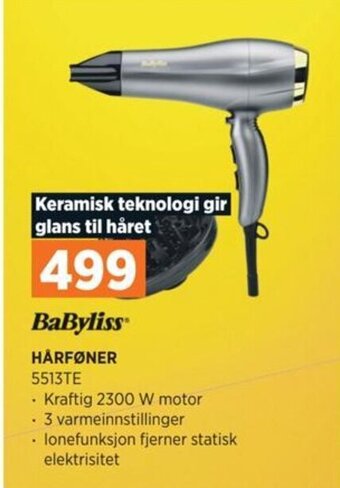 POWER HÅRFØNER 5513TE tilbud