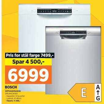 POWER BOSCH OPPVASKMASKIN SMU4HCW56S tilbud
