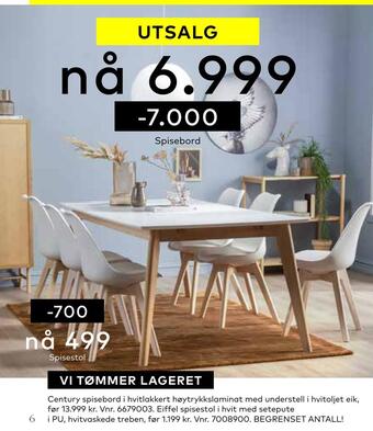 Skeidar Spisebord tilbud