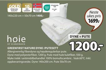 JYSK Greenfirst nature dyne-/putesett tilbud