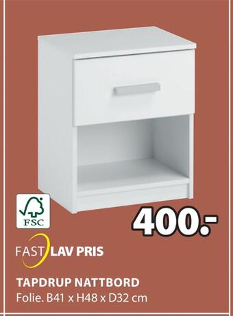 JYSK Tapdrup nattbord tilbud
