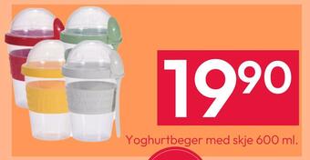 Gigaboks Yoghurtbeger med skje 600 ml tilbud